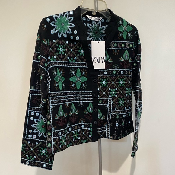 NEW ZARA* “Embroidered Blouse” - Picture 3 of 8